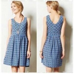 Anthropologie Maeve Lazuli Aztec Sleeveless Dress Size 2
